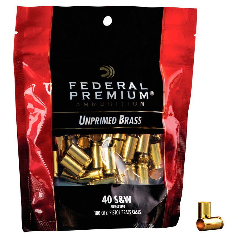 Vainas Federal 40 S&W  Bagged Brass 100 und.
